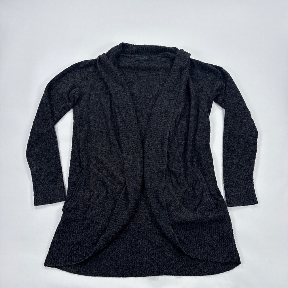Barefoot Dreams Black Open-Front Cozy Cardigan